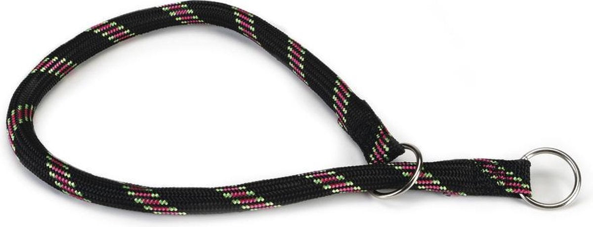 Beeztees - obroża dla psa - okrągła - nylon - czarna - 60 cm x 13 mm