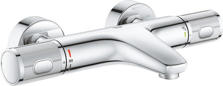 Grohe Precision Feel termostatyczny kran wannowy - 15 cm - oszczędzający wodę - z technologią cooltouch - łącznie ze złączkami - chrom