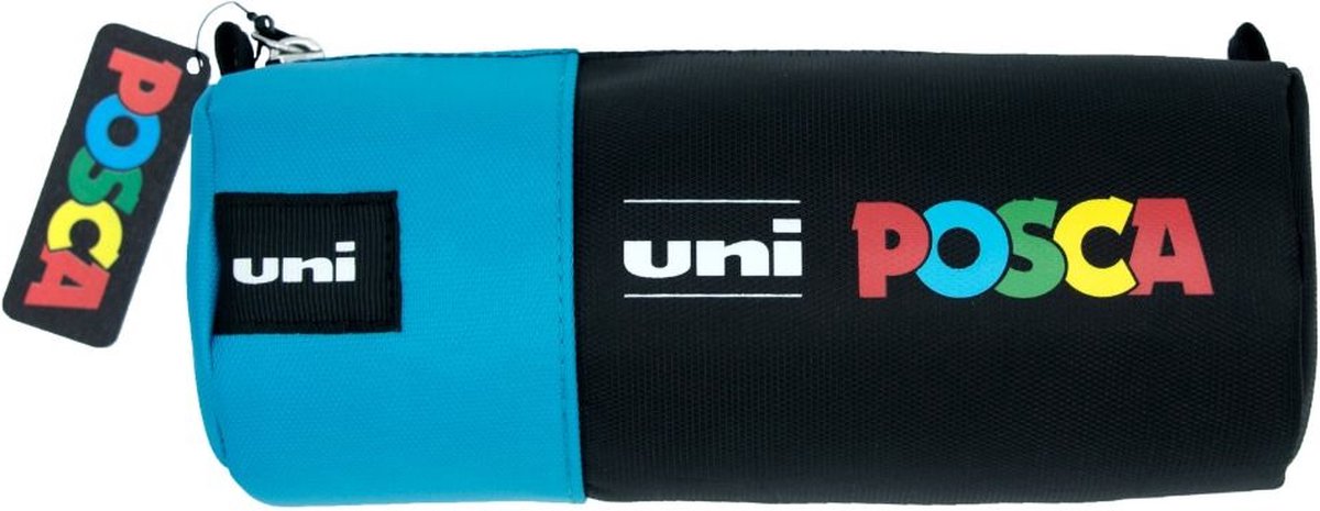Posca uni-ball - etui rysunkowe na markery i długopisy - niebiesko-czarne