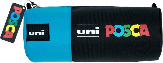 Posca uni-ball - etui rysunkowe na markery i długopisy - niebiesko-czarne
