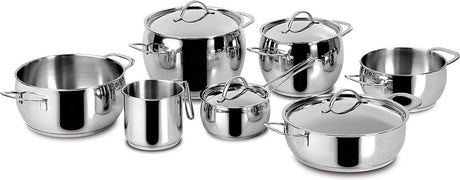 Lagostina - kookpottenset euforia - 11 delig - inductiebestendig - inox - 10704600011