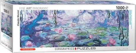 Eurographics - waterleliew (w1852) [nimfy] - claude monet - 1000 elementów 96×32cm (szer.×wys.) - puzzle z panoramą dzieł sztuki