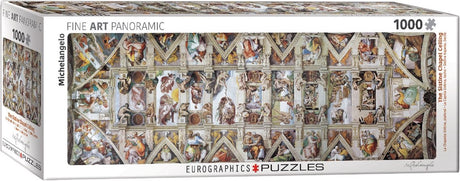 Eurographics - sufit Kaplicy Sykstyńskiej - michelangelo di buonarotti - 1000 elementów 96×32cm (szer.×wys.) - układanka panorama dzieł sztuki