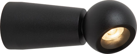 Lucide ipsos - kinkiet łazienkowy - led - 1x6w 2700k - ip54 - czarny