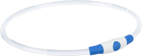 Niemarkowa, sans marque trixie świecąca obroża, lampa błyskowa USB z możliwością ładowania, tpu, niebieska