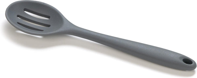Podstawowa łyżka kuchenna kulinarna ze szczeliną - silikonowa - 20cm - szara