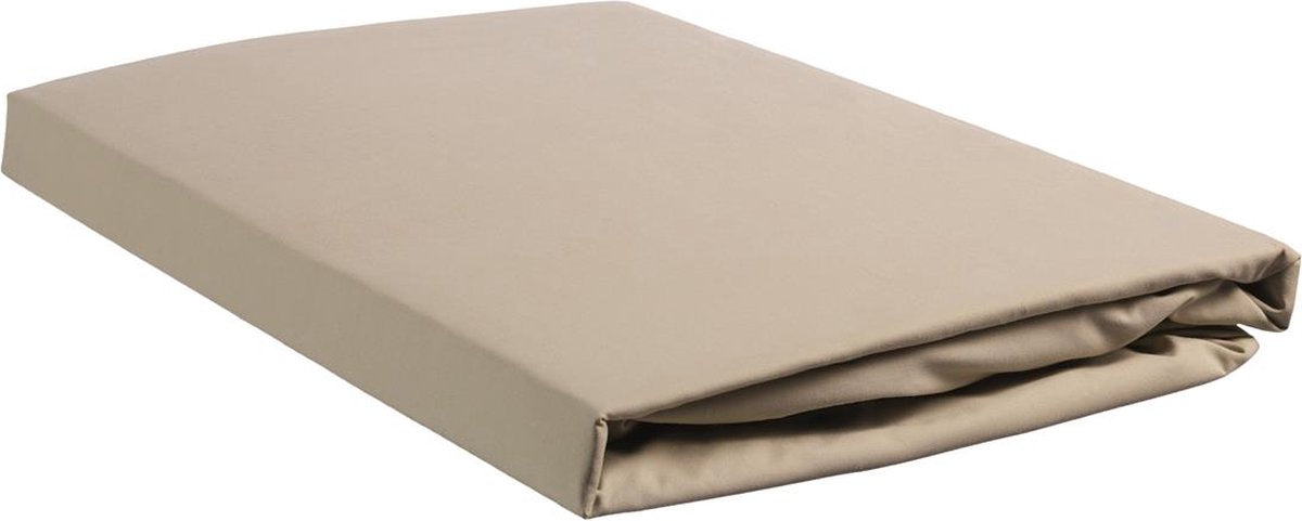Beddinghouse percale katoen - splittopper hoeslaken - 180x200 - zand