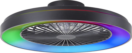 Brilliant mazzaro - wentylator sufitowy - led 48w - 3000k-6500k - 58cm - możliwość ściemniania - czarny