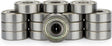 Łożyska kulkowe Nijdam - abec 9 chrom - 16 szt. - chrom