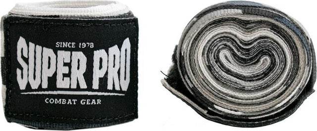 Super pro combat gear bandages camo zwart grijs wit 250cm