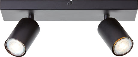 Brilliant Jello - reflektor sufitowy - gu10 2x4,5w - 3000k - czarny
