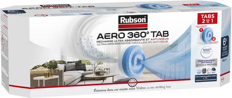 Wkłady Rubson aero 360 neutralne 6 sztuk | wkład do osuszacza pochłaniającego wilgoć | zakładki uzupełniające pochłaniacz wilgoci | osuszacze pokojowe tabletki pochłaniające wilgoć | osuszacz łazienkowy.