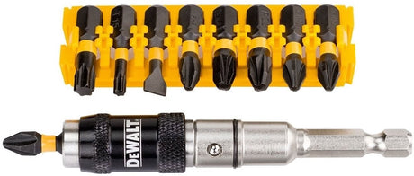 Akcesoria Dewalt Impact Torsion 10-częściowy obrotowy uchwyt do bitów z bitami śrubowymi - dt70518t-qz