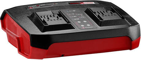 Ładowarka Einhell duo - power x-change - 18 V - prąd ładowania 4a - zintegrowany uchwyt ścienny - pasuje do wszystkich akumulatorów Power x-change