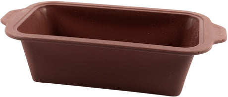 Prostokątna forma do ciasta typu point-virgule z platynowego silikonu w stylu vintage bordowym 22x12x7cm