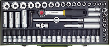 Superkompaktowy zestaw Proxxon 3 8, 65 sztuk