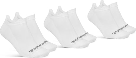 Gripgrab - klasyczne, letnie skarpetki rowerowe no show 3 sztuki skarpetek do kostki Coolmax sportowe skarpetki - białe - unisex - rozmiar l (44-47)