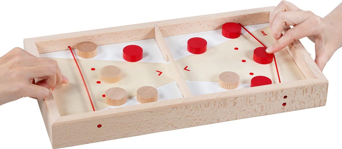 Gra planszowa Goki: super krążek 2 w 1 40x21,5x4,5 cm, 9 elementów, 5+