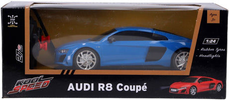 Kool speed Audi - samochód sterowany radiem - skala 1:24 - kolor niebieski