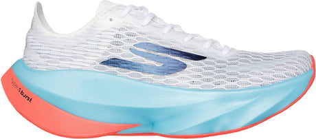 Damskie buty sportowe Skechers skx aero tempo - biały turkusowy koral