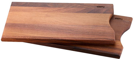 Deski śniadaniowe Gefu enno – zestaw 2 szt. – drewno orzecha europejskiego – 24 x 14,5 cm – wyprodukowane w Europie