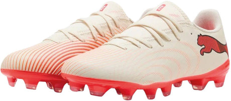 Puma future 9 play fg ag wn's dames sportschoenen - sugared almond- white-ultra red- black