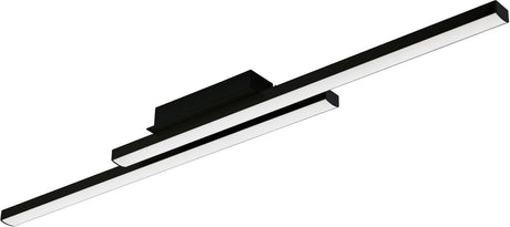 Eglo connect.z fraioli-z smart plafondlamp - 105,5 cm - zwart wit - instelbaar rgb wit licht - dimbaar - zigbee