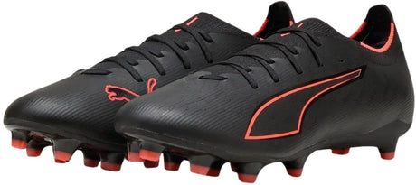 Buty sportowe unisex Puma ultra 6 match fg ag - czarno-czerwone