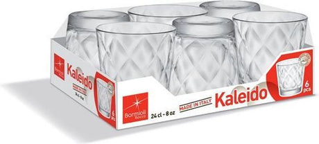 Szklanka do wody Bormioli rocco kaleido - 24 cl - zestaw-6