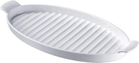 Miska do serwowania szparagów Westmark z 2 uchwytami, owalna, długość: 39,5 cm, porcelana, kolor: biały, 62222260