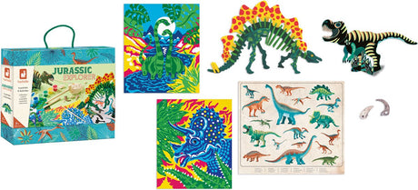 Janod - hachette - odkrywca jurajski - walizka podróżna z dinozaurami