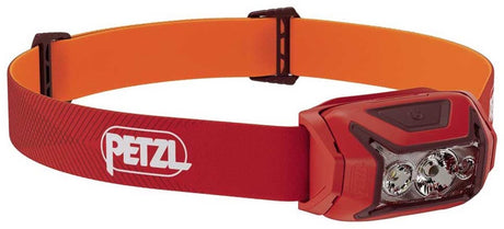 Petzl actik - latarka czołowa - 450 lumenów - lekka i wszechstronna - na kemping, wędrówki i bieganie - czerwona
