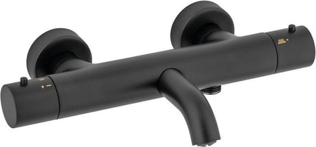 Plieger napoli badkraan thermostatisch met omstel met koppelingen cool body mat zwart