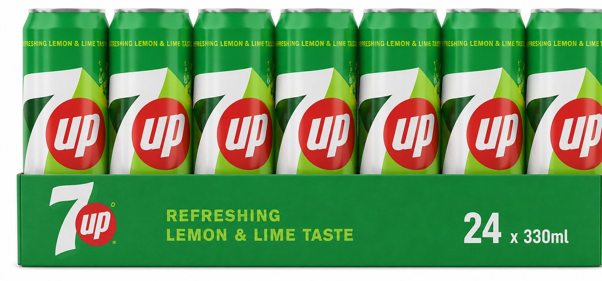 7up - zwykły - 24 x 330 ml - taca