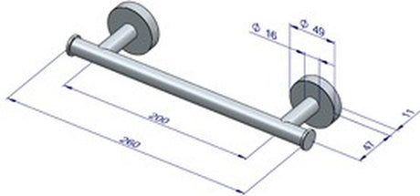 Wieszak na ręczniki Plieger como magnetyczny 260 mm szczotkowany