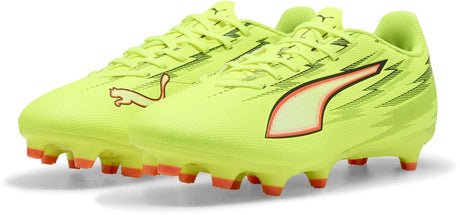 Buty sportowe puma ultra 6 play fg ag unisex - żółty alarm- czarno-świecąca czerwono-limonka
