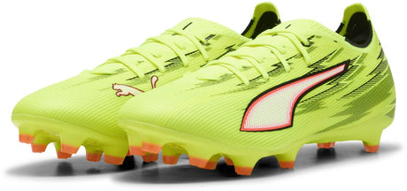 Buty sportowe unisex Puma ultra 6 match fg ag - żółty alarm- czarno-świecąca czerwono-limonka
