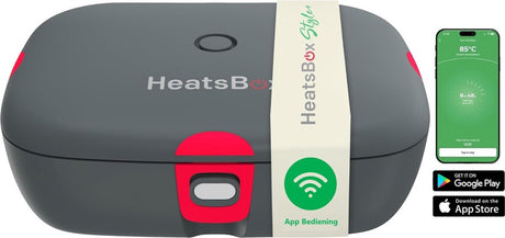 Faitron - styl heatbox + - elektryczny pojemnik na lunch - stal nierdzewna - podgrzewany pojemnik na lunch - na gorące posiłki - różne przegródki - z aplikacją - 220v