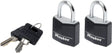 Kłódka Masterlock - solidne aluminium - czarny - 30 mm - 2 sztuki - 9130eurtblk