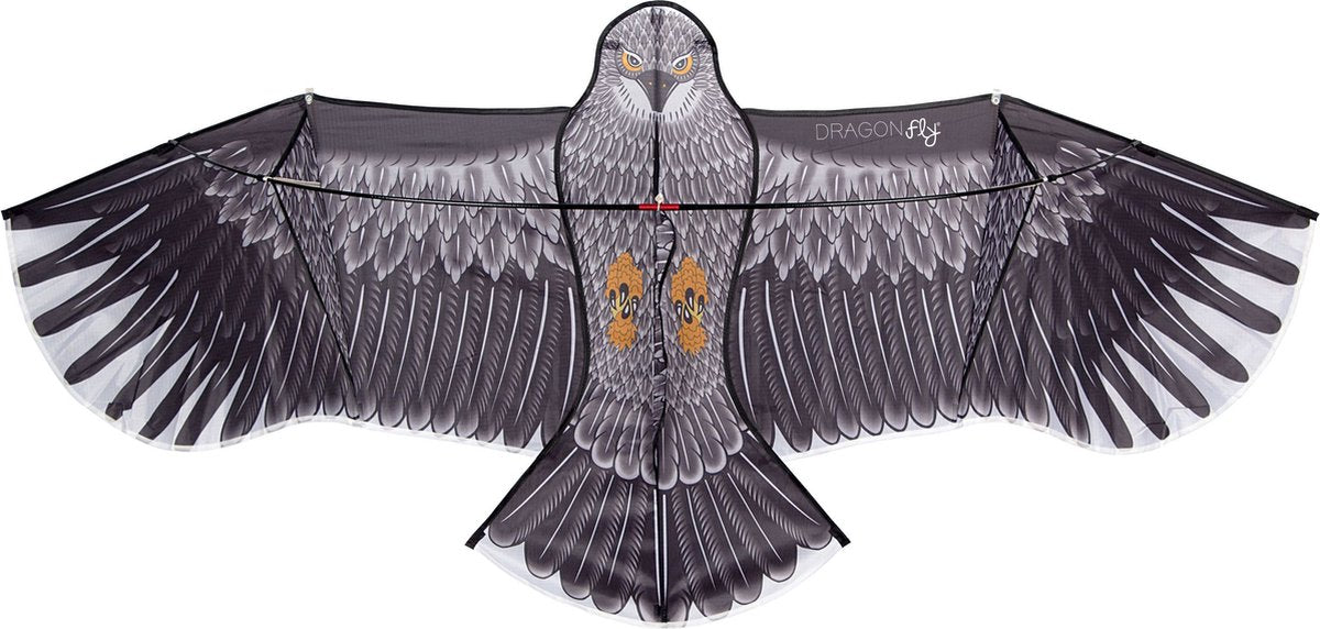 Latawiec Dragon Fly - orzeł - czarnoszary - 180 x 80 cm - od 6 lat