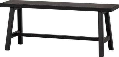Ławka Woood imme - sosna - czarna - 45x110x35