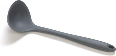 Podstawowa łyżka kulinarna do zupy - silikonowa - 30cm szara