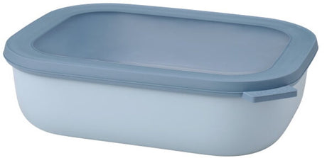Mepal - pudełko do przechowywania żywności Cirqula z wieloma misami - 2000 ml - prostokątne - nordycki błękit