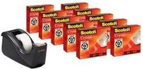 Taśma samoprzylepna Scotch Crystal 600 19mmx33m przezroczysta + uchwyt C60 gratis