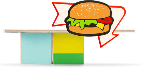 Zabawki Candylab Candylab Drewniany odlewany samochodzik - budka z burgerami - świat cukierków