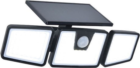 Lutec briti - kinkiet solarny do użytku zewnętrznego - reflektor z czujnikiem ruchu PIR - LED - 5000k - czarny