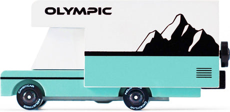 Candylab Toys Candycar World: Olympic RV (było 35) 10,2 x 4,8 x 5,1 cm, odlew drewniany, w pudełku upominkowym, 3+