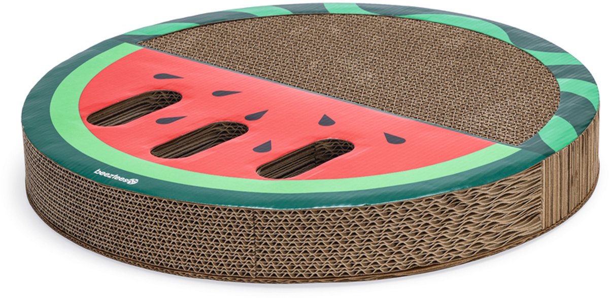 Zabawka do drapania Beeztees melon - zabawka dla kota - karton do drapania - drapak - 45x45x6 cm