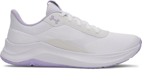 Damskie buty sportowe Under Armour ua w aurora 3-wht - biało - fioletowy herb