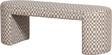 Woood jacob bankje - polyester - geruit - zand - 46x130x46
